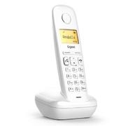 Gigaset A270 - Teléfono DECT Inalámbrico - Pantalla Gráfica Iluminada - Manos Libres Teléfono - Teclado fácil de usar, Blanco [Versión Española]