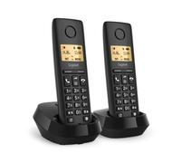 Teléfono inalámbrico Gigaset Basic 100 DUO negro manos libres y bloqueo de llamadas