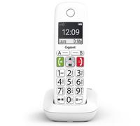 Gigaset E290 - Teléfono DECT Inalámbrico - Botones Grandes - Pantalla Iluminada en Blanco y Negro - Control de Volumen, Blanco [Versión Española]