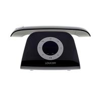 Logicom Retro 2 DECT - Teléfono inalámbrico con contestador, Color Negro