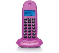 Teléfono inalámbrico Morado 1.8" LCD Altavoz LED 5 terminales marcación rápida