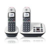 Teléfono inalámbrico Motorola CD5012 Blanco DECT pantalla iluminada teclado grande manos libres
