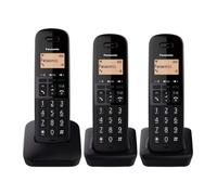 Teléfono inalámbrico panasonic kx-tgb613spb/ pack trio/ negro