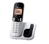 Panasonic KX-TGC250 Teléfono Inalámbrico Digital para Personas Mayores con Bloqueo De Llamadas No Deseadas, Pantalla Fácil De Leer, Altavoz Manos Libres, Reloj Despertador, Auricular Único, Plateado