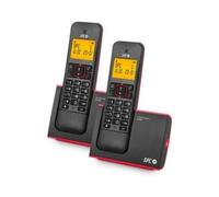 Teléfono Inalámbrico SPC Blade 7292RC2 DUO Rojo y Negro Agenda 50 Manos Libres Pantalla Iluminada