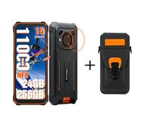 Teléfono inteligente Blackview BV6200 Plus con 24 GB de RAM y 256 GB de ROM y Android 14 resistente with a phone case naranja