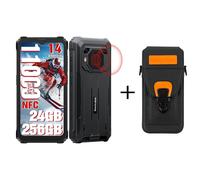 Teléfono inteligente Blackview BV6200 Plus con 24 GB de RAM y 256 GB de ROM y Android 14 resistente with a phone case negro