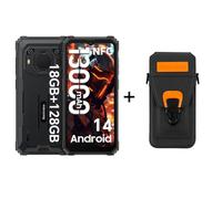 Teléfono inteligente Blackview BV6200 Pro con 18 GB de RAM y 128 GB de ROM y Android 14 resistente with a phone case negro