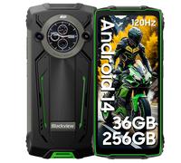 Teléfono inteligente Blackview BV8200 con 36 GB de RAM y 256 GB de ROM y Android 14 resistente verde