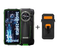 Teléfono inteligente Blackview BV8200 con 36 GB de RAM y 256 GB de ROM y Android 14 resistente verde