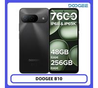 Doogee Teléfono inteligente B10 Android 16 6GB/256GB IP68 6.63" FHD 120Hz 7600mAh 64MP Negro