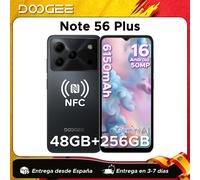 Teléfono Inteligente DOOGEE Note56 Plus, Android 16, 48GB+256GB, Batería de Gran Capacidad de 6150mAh, Pantalla de 6.56'' y 90Hz, UNISOC T7225, Cámara de 50MP, NFC 6GB 256GB PLAIN