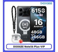 DOOGEE Note56 Plus Edición VIP Android 16 Gemini AI, batería de 6150 mAh, 48 GB de RAM (6 + 42), 256 GB de ROM, teléfono móvil No TWS Plain