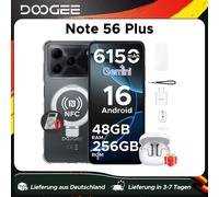 Teléfono Inteligente DOOGEE Note56 Plus VIP, Batería de 6150 mAh, Pantalla de 6.56'' y 90 Hz, 48 GB + 256 GB, Android 16, Compatible con Widevine L1 PLAIN ONLY