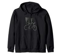 Teléfono inteligente genial con bicicleta tándem para un look divertido de verano Sudadera con Capucha