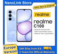 Teléfono Inteligente Original realme C100 5G, Versión EU, Batería de 6600mAh, Carga Rápida de 45W, MediaTek Dimensity 6300, Pantalla de 6.8'' y 144Hz 4GB+256GB Blooming Purple