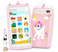 Teléfono inteligente para niñas, teléfono con pantalla táctil de 3.9 pulgadas con cámara HD, juegos integrados, reproductor de música MP3 y tarjeta de memoria de 32 GB, teléfono interactivo educativo