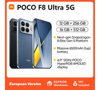 Teléfono Inteligente POCO F8 Ultra 5G de 6.9 Pulgadas y 120 Hz con Snapdragon ® 8 Elite Gen 5 con Pantalla AMOLED, 6500mAh, Carga de 100W, 50MP, IP68, NFC Black