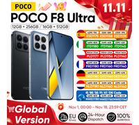 Versión global POCO F8 Ultra Snapdragon 8 Elite Gen 5 Smartphone Pantalla AMOLED de 6,9" y 120 Hz Batería de 6500 mAh y 100 W Teléfono POCO Blue