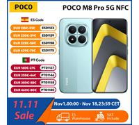 Teléfono Inteligente POCO M8 Pro 5G NFC Original, Versión Global, Procesador Snapdragon 7s Gen 4, Pantalla de 6.83 Pulgadas 1.5K 120Hz, Batería de 6500mAh Silver