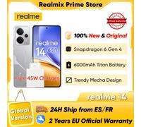 Versión Global realme 14 5G Smartphone Snapdragon 6 Gen 4 120Hz AMOLED Esports Display 50MP OIS AI Storm Titanium