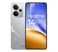 Teléfono Inteligente realme 14 5G, Snapdragon®Chipset 6 Gen 4, batería de 6000mAh, 45W, carga 120Hz, Pantalla AMOLED, IP69, NFC 8GB 256GB Silver