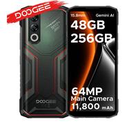 Teléfono Inteligente Resistente DOOGEE Blade20 Plus, Helio G100, Batería de 11800mAh, 48GB RAM (6+42), 256GB ROM, Android 16, Cámara Principal de 64MP con IA, NFC, Soporte Widevine L1, Teléfonos 6GB 2