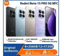 Xiaomi Redmi Note 15 Pro 5G 8GB 256GB 12GB 512GB Pantalla AMOLED de 6.83" y 1.5K MTK Dimensity 7400-Ultra Cámara de 200MP Batería de 6580mAh Black