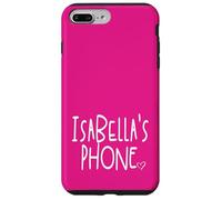 Teléfono Isabella Nombre Personalizado Blanco Rosa Carcasa para iPhone 7 Plus/8 Plus