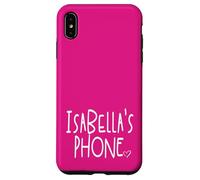 Teléfono Isabella Nombre Personalizado Blanco Rosa Carcasa para iPhone XS Max