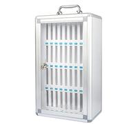 Teléfono montado en la pared con asa, solución de almacenamiento de 36 compartimentos para oficina, aula y reuniones escolares, accesorio elegante y funcional para una fácil instalación