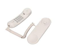 Teléfono Montado en la Pared, Multifunción, Botones Grandes, Teléfono Fijo con Cable y Función de Silencio de Rellamada para el Hogar, la Oficina y el Hotel (Blanco)