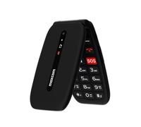 Teléfono Móvil 4G para Personas Mayores con Tapa Flip, Teclas e Iconos Grandes, Botón SOS, 8 Contactos de Llamada Rápida, Marcación Directa, Pantalla 2,4", Batería 1200 mAh, Negro, MAXCOM MM828