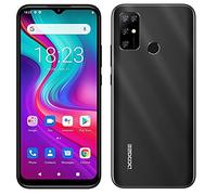 Teléfono Móvil Android 11 DOOGEE X96 Pro, Octa Core 4GB RAM 64GB ROM, Batería 5400mAh, Cámara Cuádruple 13MP, Pantalla HD+ 6,52 Pulgadas, Smartphone Dual SIM + SD (3 Ranuras), Huella Digital Negro