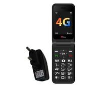 Teléfono móvil básico TTfone TT760 4G con botones grandes para personas mayores y botón de asistencia de emergencia (rojo, con car