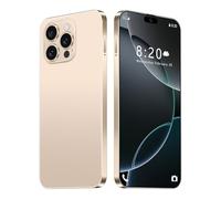 Teléfono Móvil I16 Pro Max, 16GB RAM, 1TB ROM, Pantalla HD De 7,3", 8000mAh, Android 14, SIM Libre, 72 MP 108 MP, Desbloqueo Facial Por Huella Dactilar, Teléfono 5G Con Doble SIM,Desert Gold-7.3 Inch
