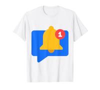 Teléfono Móvil Mensaje Mensaje Notificación Chat Camiseta gráfica económica, Hombre, Blanco, M