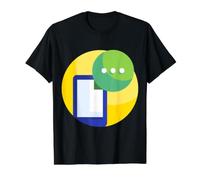Teléfono Móvil Mensaje Mensaje Notificación Chat Camiseta gráfica económica, Hombre, Negro, L