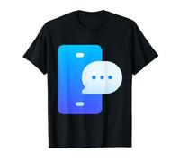 Teléfono Móvil Mensaje Mensaje Notificación Chat Camiseta gráfica económica, Hombre, Negro, M