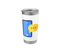 Teléfono Móvil Mensaje Mensaje Notificación Chat Vaso térmico de acero inoxidable de doble pared