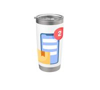 Teléfono Móvil Mensaje Mensaje Notificación Chat Vaso térmico de acero inoxidable de doble pared