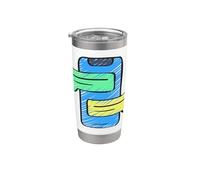 Teléfono Móvil Mensaje Mensaje Notificación Chat Vaso térmico de acero inoxidable de doble pared