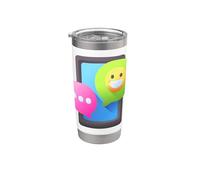 Teléfono Móvil Mensaje Mensaje Notificación Chat Vaso térmico de acero inoxidable de doble pared