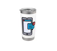 Teléfono Móvil Mensaje Mensaje Notificación Chat Vaso térmico de acero inoxidable de doble pared