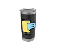 Teléfono Móvil Mensaje Mensaje Notificación Chat Vaso térmico de acero inoxidable de doble pared