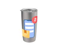 Teléfono Móvil Mensaje Mensaje Notificación Chat Vaso térmico de acero inoxidable de doble pared