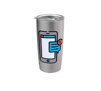 Teléfono Móvil Mensaje Mensaje Notificación Chat Vaso térmico de acero inoxidable de doble pared