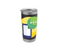 Teléfono Móvil Mensaje Mensaje Notificación Chat Vaso térmico de acero inoxidable de doble pared