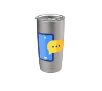 Teléfono Móvil Mensaje Mensaje Notificación Chat Vaso térmico de acero inoxidable de doble pared