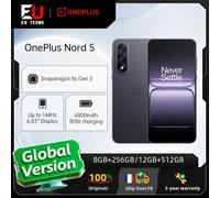 Teléfono móvil OnePlus Nord 5 5G (versión global) 8 GB + 256 GB / 12 GB + 512 GB, Snapdragon 8s Gen 3, Android 15, batería de 6800 mAh, 80 W, Wi-Fi 6 12GB+512GB White